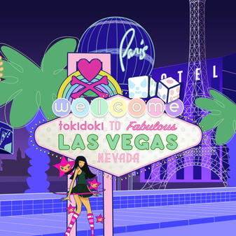 Tokidoki x Las Vegas sign